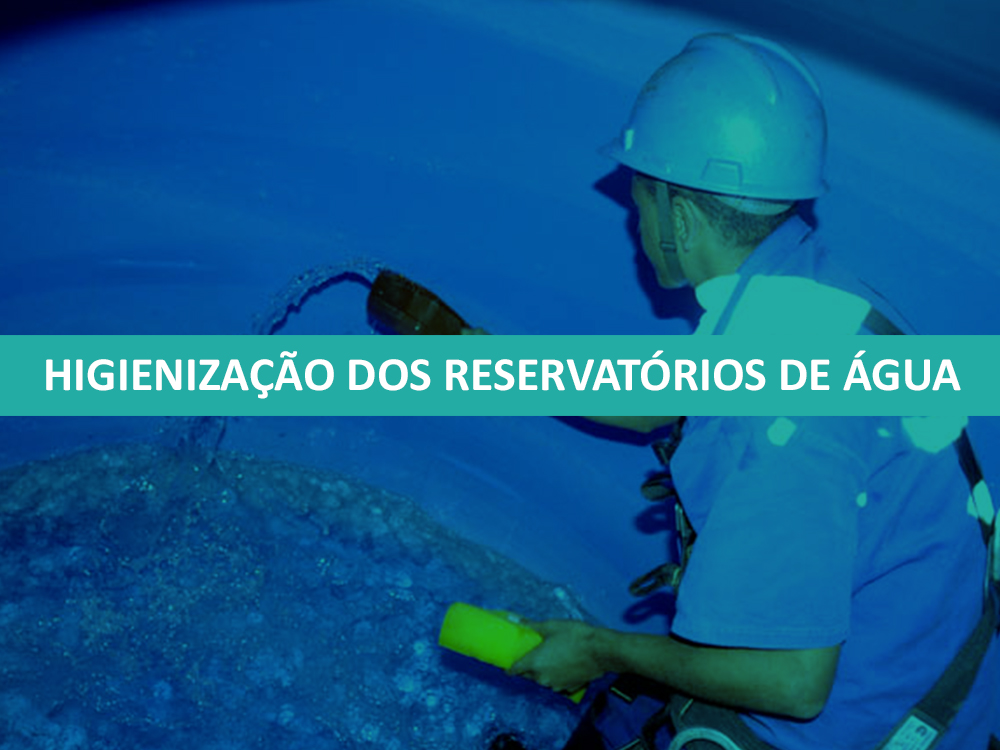 Higienização dos reservatórios de água
